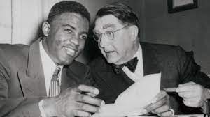 Rickey was instrumental in breaking major league baseball's color barrier by signing black player jackie robinson. Jackie Robinson And Branch Rickey Together In History Newsday