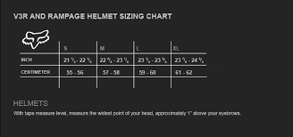 fox helmet sizing modern bike