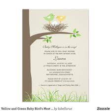 Yellow And Green Baby Bird S Nest Baby Shower Invitation Zazzle Com Couples Baby Shower Invitations Baby Shower Invitations Baby Shower Cards