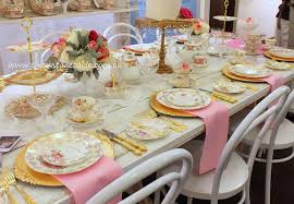 White Pink And Gold Luxury High Tea Bridal Shower Tea Cups Vintage Vintage Table Afternoon Tea Tables