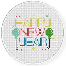 charts club members only happy new year cross stitch pattern