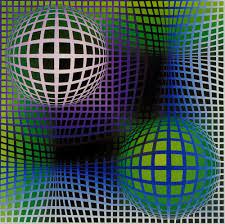 victor vasarely boo op art optical coloriage nuage