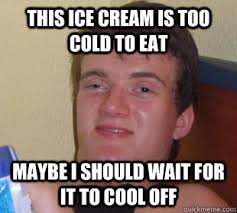 Image result for  funny pictures of someone eating something very cold