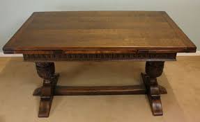 Large vintage solid oak refectory style drawleaf dining table 260cm by 90cm open. Antique Oak Draw Leaf Refectory Extending Dining Table 234996 Sellingantiques Co Uk