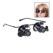 usd3 63 eur3 28 gbp2 61 20x glasses type watch repair loupe magnifier with led light black magnifier magnifying glass glasses fashion
