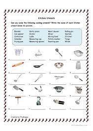 Basic kitchen utensils and how to use them: Kitchen Utensils English Esl Worksheets For Distance Learning And Physical Classrooms