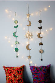 Moon Phases Sun Moon Stars Wall Hanging Decor Twinkle Lights By Lady Scorpio Shop Now Ladysco Hanging Wall Decor Home Decor Tips Ramadan Decorations