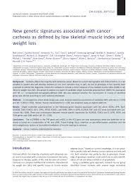 Pdf New Genetic Signatures Associated With Cancer Cachexia