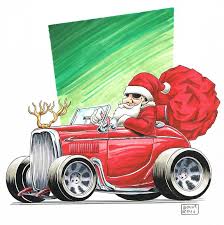 Santa In His Sleigh Cool Car Drawings Classic Cars Hot Rods Cars