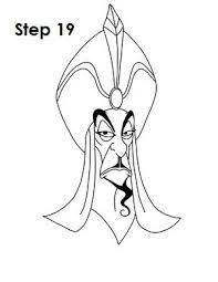Aladdin and jasmine walking down town disney coloring pages3635. How To Draw Jafar Step 19 Disney Drawings Disney Villains Art Disney Art Drawings