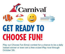 You can have a full refund for your cruise. Carnival Cruise Line S Emoji Contest For Travel Agents