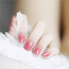 If you want to add a bit of that va va voom to your nails go in with a minimalist gemstone detail. Ombre Press On Nails Pink Short Square Fake Nails Full Cover Glossy False Nails Acrylic Nails For Women And Girls 24pcs Walmart Com Walmart Com