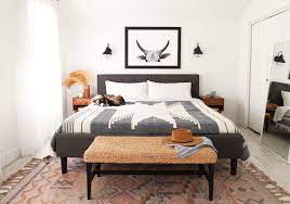 How This Diy Blogger Transformed Her Dilapidated Fixer Upper Southwest Bedroom Bedroom Design Fixer Upper Living Room