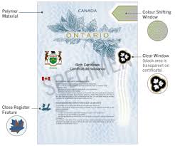 If not, you can still prove your identity by mailing certified copies to us. Polymer Birth Certificates Ontario Newsroom