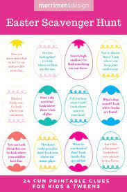 Maybe you would like to learn more about one of these? Free Printable Easter Scavenger Hunt Clues For Kids And Tweens Merriment Design