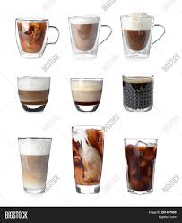 It is the description of a shot of separately served espresso that is later poured over a the top of a scoop of. Set Different Types Image Photo Free Trial Bigstock