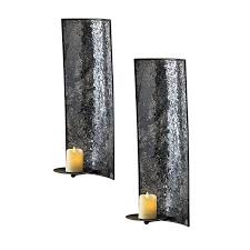 Qingdao sunking import and export company limited. Whole Housewares Decorative Metal Wall Candle Sconces Wall Candle Holders Mosaic Glass Set Of 2 Black Silver Buy Online In Aruba At Aruba Desertcart Com Productid 114938310