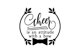Download Cheer Is An Attitude With A Bow Svg Cut File By Creative Fabrica Crafts Creative Fabrica SVG Cut Files