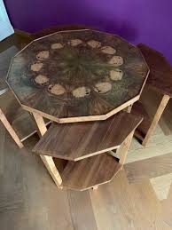 New and made to order. Lot Art Art Deco Coffee Table With 4 Side Tables