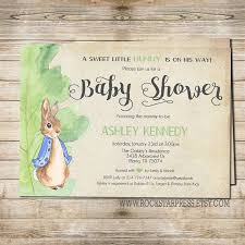 Peter rabbit themed baby shower. Peter Rabbit Baby Shower Invitation Digital File Printable Etsy Rabbit Baby Shower Invitations Bunny Baby Shower Baby Shower Book