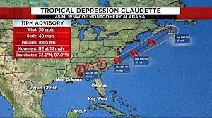 Seven million people from louisiana to florida panhandle under storm warnings as 'unpredictable' 45mph weather system which could form into tropical storm claudette barrels towards gulf coast. Ktls9bhz0focxm