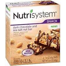 Nutrisystem Dark Chocolate And Sea Salt Nut Bars 4 Packs Of