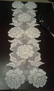 Masa Ortusu Runner Gullu Filet Crochet