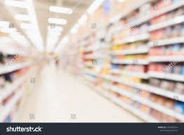 Abstract Blur Supermarket Discount Store Aisle And Product Shelves Interior Defocused Background Discount Store Supe Stock Photos Photo Editing Discount Stores