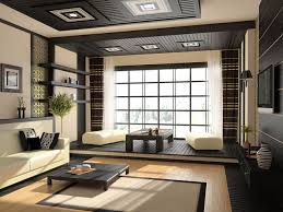 Simple Geometric Oriental Living Room 640x480 Japanese Living Room Decor Asian Living Rooms Black Living Room Decor