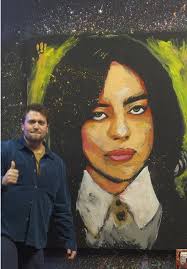 Painting Billie Eilish in 10 Minutes: Quick Art Challenge