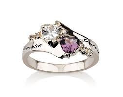 Engraved Promise Ring Couples Birthstone Ring Sterling Silver Personalized Pu Engraved Promise Rings Engraved Promise Rings Couples Couples Birthstone Rings