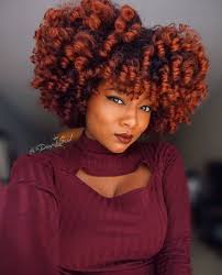 Unique Natural Curly Hair Color Orange Copper Red Burgundy Purple Ombre Bayalage Natural Hair Styles Natural Hair Color Tapered Natural Hair