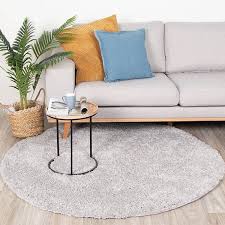 fraai rond hoogpolig vloerkleed lofty licht grijs vloerkleed vloerkleed pastel grijs
