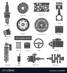 Set Of Auto Spare Parts Car Repair Icons In Flat Style Vector Illustration Eps10 Download A Free Preview Or High Qu Auto Spare Parts Auto Spares Spare Parts