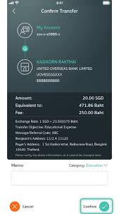 You can access bank account, transfer fund, and view statement anywhere, anytime. Global Outward Via K Plus Kasikornbank