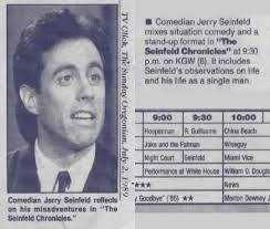 Excerpt from TV Guide about the debut of "The Seinfeld Chronicles." (Kind  of interesting to see the other shows listed for that night.)