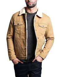 G Style Usa Classic Sherpa Faux Shearling Heavyweight Denim Work Jacket Faux Shearling Jacket Jackets Work Jackets