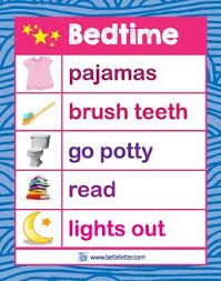 Bedtime Chart Pink