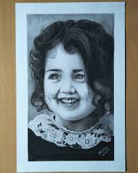 Colored pencil sketch is perfect for people looking for something different than the usual oil or charcoal portraits. Sachin Art Complete Final Pencil Portrait Of Cute Baby Facebook