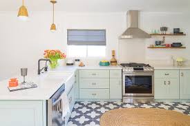See more ideas about gold cabinet hardware, cabinet hardware, hardware. Mint Green Kitchen Cabinets With Brass Pulls Contemporary Kitchen