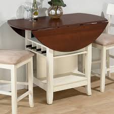 Jofran Counter Height Table In White Cherry Get With 4 Chairs Small Kitchen Table Sets Small Round Kitchen Table