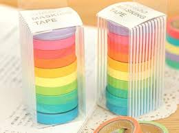 Cinta De Enmascarar Angoo Rainbow Set Washi Tape Cinta De Papel 10 Rollos Washi Tape Ideas Cinta De Enmascarar Cinta Adhesiva