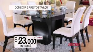 Así que, decidimos ir un paso más adelante y cubrir todas sus necesidades. Comercial Muebles Jamar Comedor 6ptos Taylor Youtube