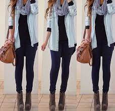 Fashion Black Shirt Jeans With Grey Scarf And Brown Bag Adorable Outift Casual Fall Outfits Fall Winter Fashion Outfits Cute Winter Outfits