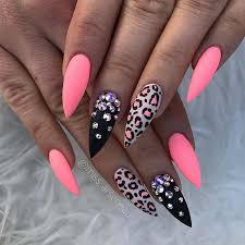 23 New Ways To Wear Leopard Nails In 2020 Stayglam In 2020 Summer Nails Colors Designs Colorful Nail Designs Pretty Acrylic Nails