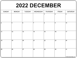 December 2022 Christmas Calendar Free Printable December 2022 Calendar | Free Printable Calendar Templates