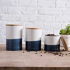 Look no further than alibaba.com for the most attractive blue and white canister set and give your home a modern look with trendy containers. Navy Speckled Ceramic Canisters Set Of 3 Kirklands