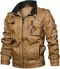 The Perfect Crysully Men S Fall Faux Leather Jacket Vintage Stand Collar Zipper Pu Leather Bike Leather Jacket Style Faux Leather Jacket Men Leather Jacket Men