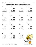 Double Digit Addition With Regrouping Worksheet Have Fun Teaching Double Digit Addition Math Fact Worksheets Subtraction With Regrouping Worksheets