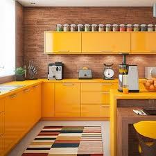 Colorful Yellow Kitchen Yellow Kitchen Cabinets Contemporary Kitchen Cabinets Home Decor Kitchen